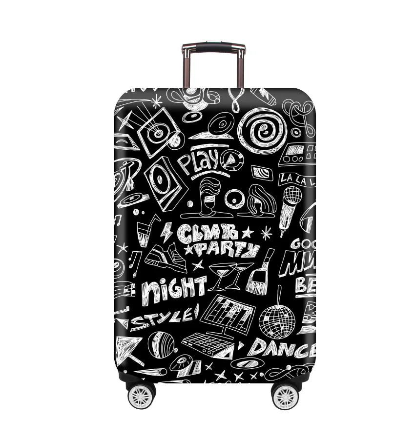 Thick Elastic Cartoon Luggage Protective Cover Zipper Suit For 18-32 inch Bag Suitcase Covers Trolley Cover Travel Accessories