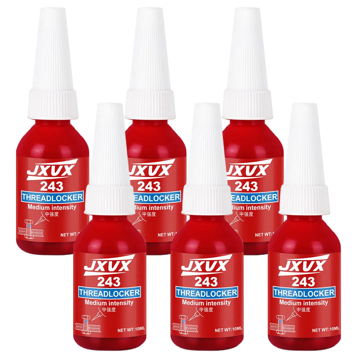 5PCS 243 Threadlocker Medium Strength Thread Locking Agent Sealant 50ml Anaerobic Glues Anti Loose Screw Glues Fastening Quickly Cured Threadlocker Adhesive for Screw.