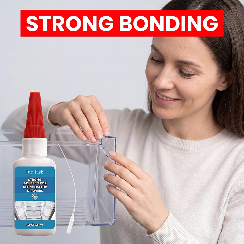 Fridge Drawer Repair Adhesive No Nail Strong Bond Instant Fix Freezer Interior Parts Glue Transparent Waterproof Household