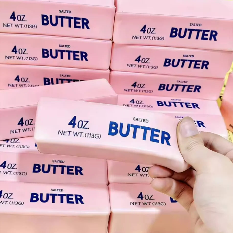 Butter Stick Squeeze Toy Pink strawberry pink  yellow stress relief toy Adults Fidget Toy Anti Stress Release Hand Relax Gift