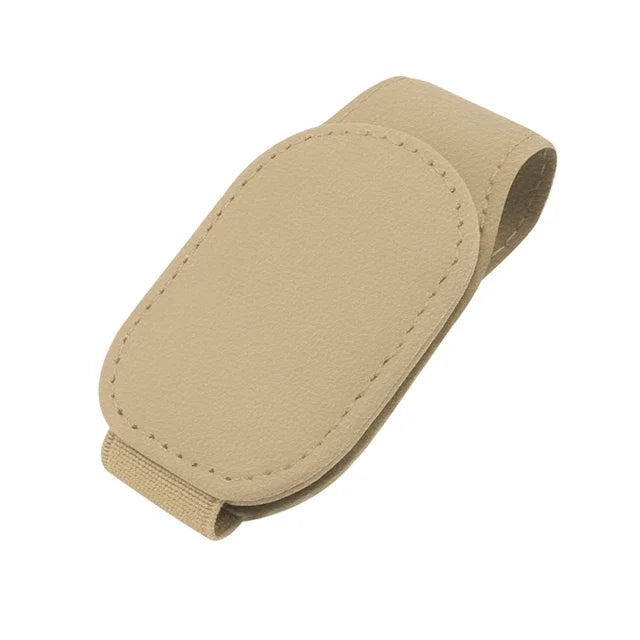Magnetic Leather Eyeglass Hanger Clip Universal Car Sunglasses Holder Visor Organizer for Men Women Ticket Card Clip
