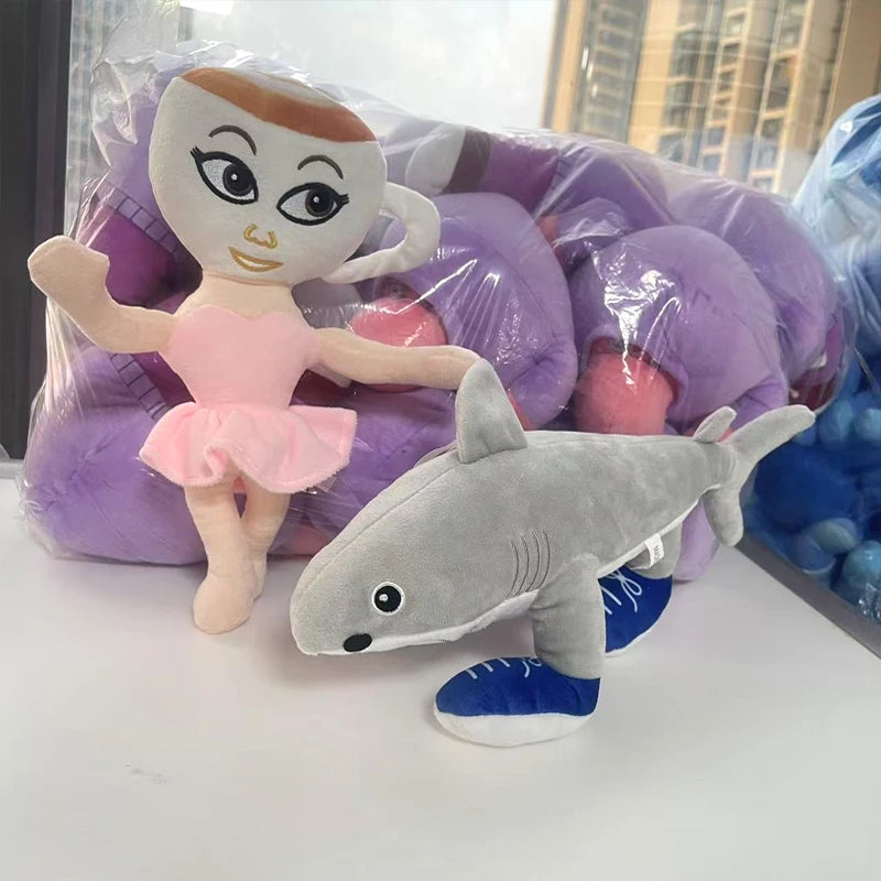 Kawaii Plushie Plush Toy Tungtungtung Italian Brainrot Al Tralalero Tralala Plush Doll Soft Stuffed Pillow Custom Toy Home Decor