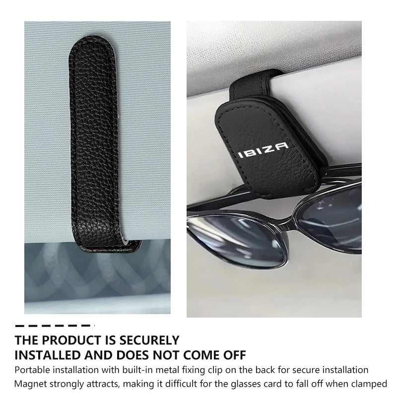 Car Eyeglass Holder Glasses Storage Clip Organize Accessories For Seat Exeo Altea Arona Toledo Ibiza Leon Cupra E-racer Ateca
