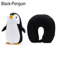 Cute Soft Bedding Multifunctional Cervical Cartoon Protection Neck U Shaped Travel Pillow Penguin Whale Fluffy Pillows