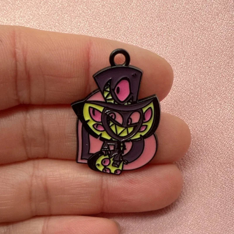 11pcs Cartoon Anime Pendant Alloy Drip Oil DIY Bag Phone Chain Pendant Bracelet Necklace Accessories