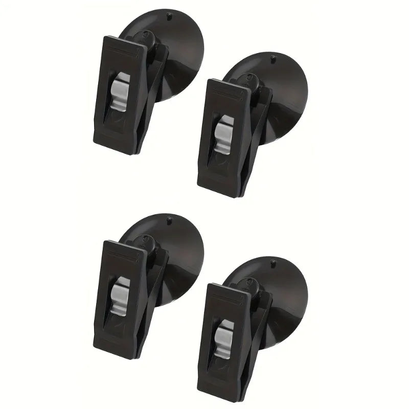 2/4Pcs Multi-Function Car Windows Suction Cup Clips Removable Holder for Sun Visor Curtain Towel Ticket Car Glasses Storage Clip