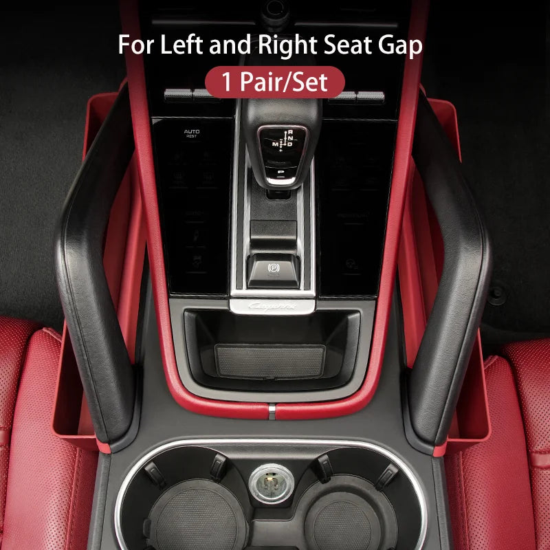 2PCS Center Console Storage Box For Porsche Cayenne 2018-2025 Car Central Control Gap Phone Key Holder Organizer Accessoriess