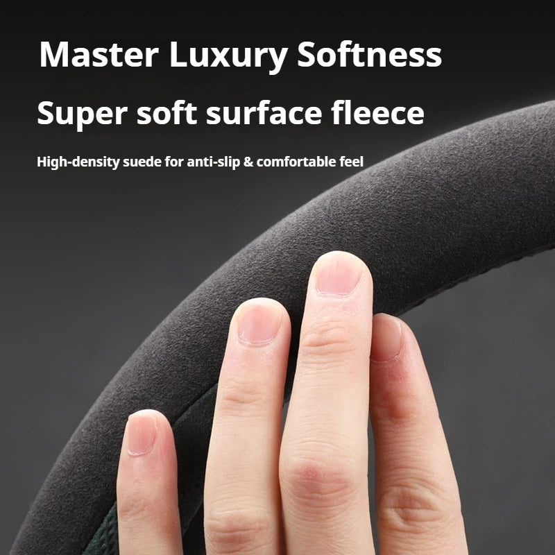 For ZEEKR X 007 001 009 7X 2025 Steering Wheel Cover Suede Interior Modification Short Velvet Winter Car Interior Accessory