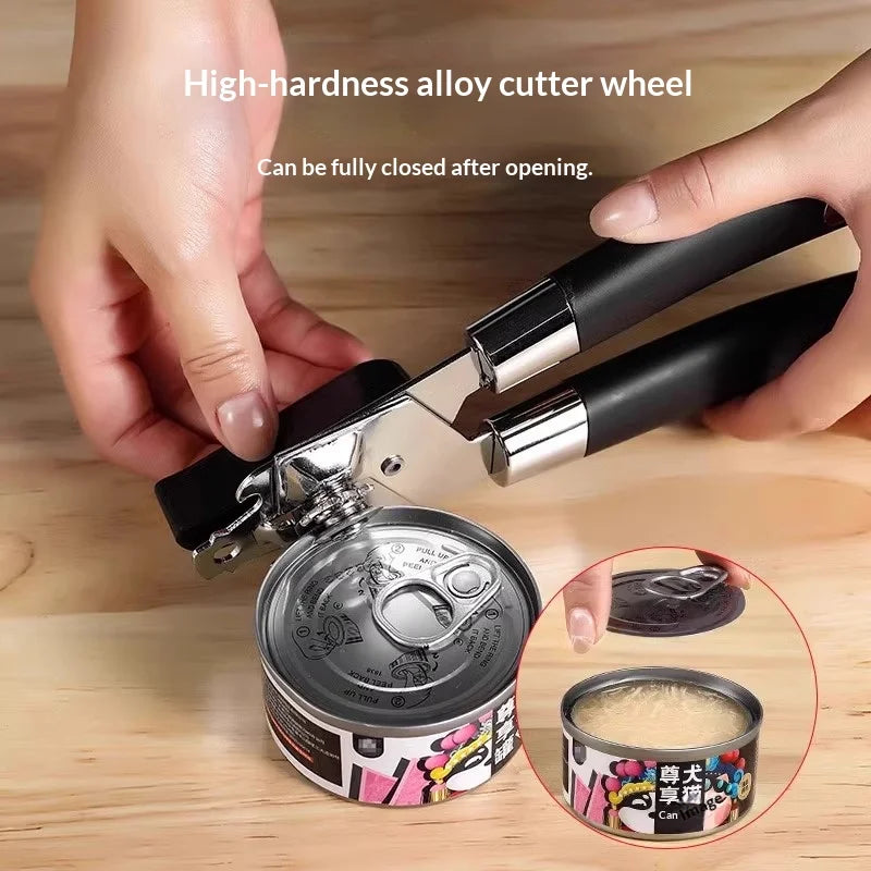 Hand free can opener for home use manual simple tool to open cans and bottles without hands kitchen gadgets can opener