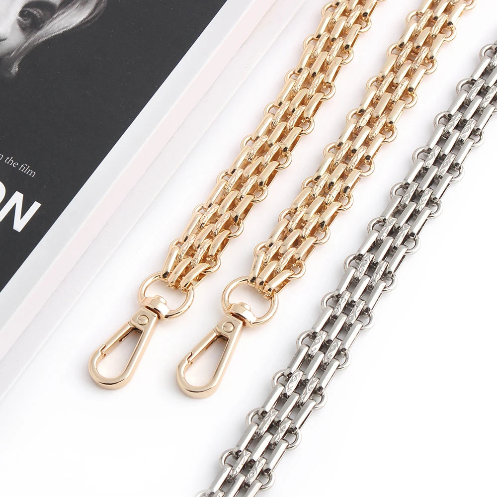 1Pc 30-60-100-120cm Metal Bag Chain Handbag Strap Chain Crossbody Bag Replacement Chains For Bags Part Accessories Bag Straps