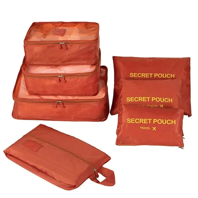 6/7 Piece Set Travel Storage Bag Large Capacity Luggage Clothes Sorting Organizer Set Suitcase Pouch Case Shoes Packing Cube Bag