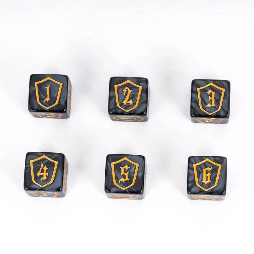 7Pcs Shield D6 Game Dices 6 Sides D6 Cubes New Design 16mm Standard Polyhedral Dice Set for Tabletop Role Playing Board Games
