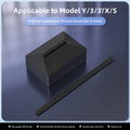 LUCKEASY Car Tissue Box For Tesla Model Y 3 X S Seat Back Hanging Silicone Tissue Holder Box With Fix Strap Interior Accessories