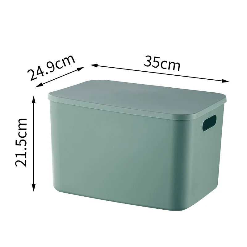 Colorful Plastic Organizers Storage Box With Lid For Toys Underwear Sock Jewelry Lipstick Container Stackable Baskets Bins