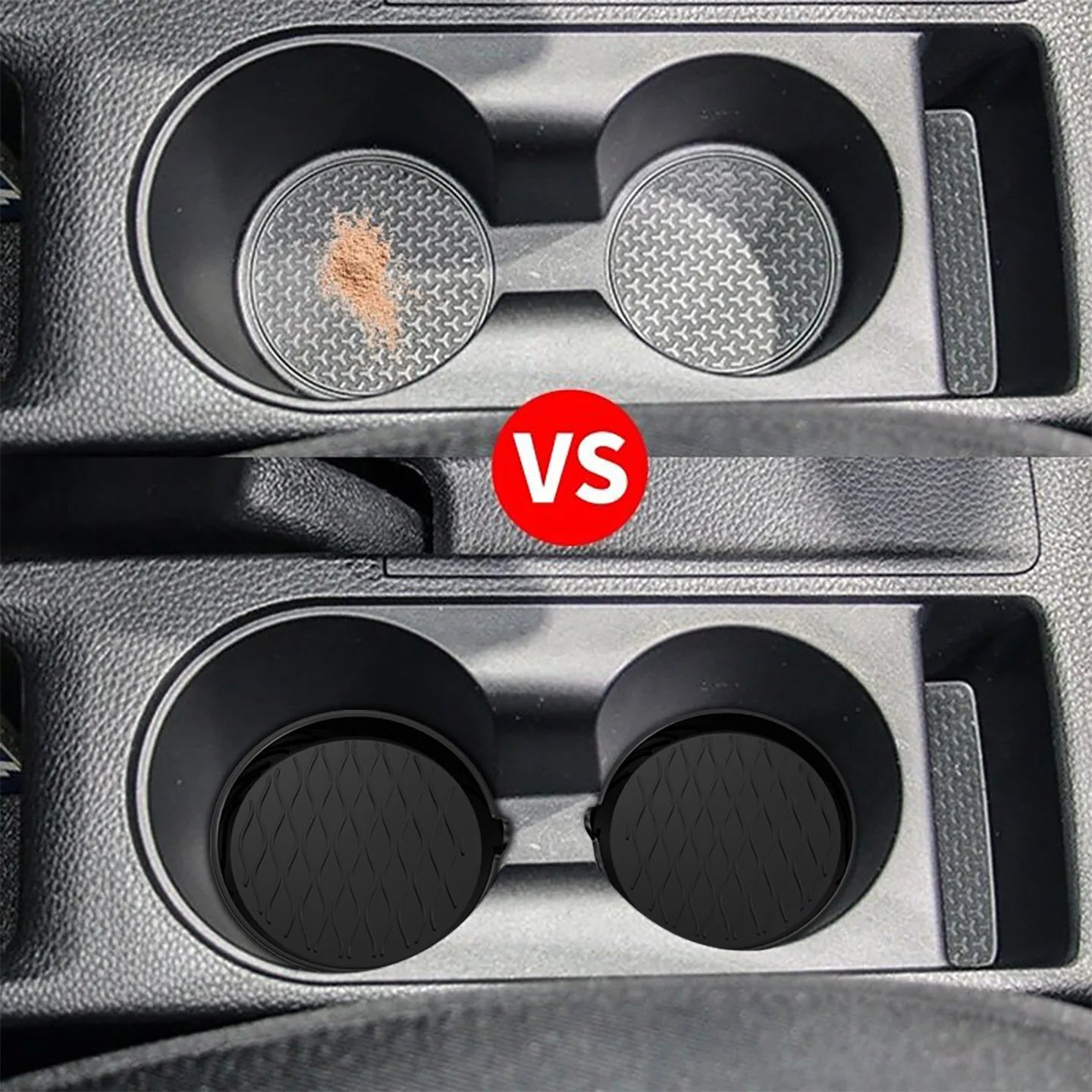 Car Silicone Cup Holder, Universal Round Car Interior Storage Compartment Anti-Slip Mat