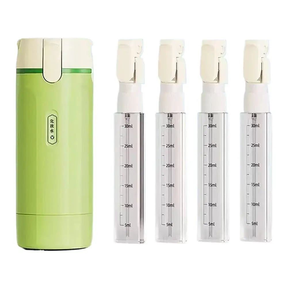 30ml 4-in-1 Press Pump Dispenser Rotating Travel Sub-bottling Portable Shampoo Shower Gel Conditioner Travel Storage Bottle