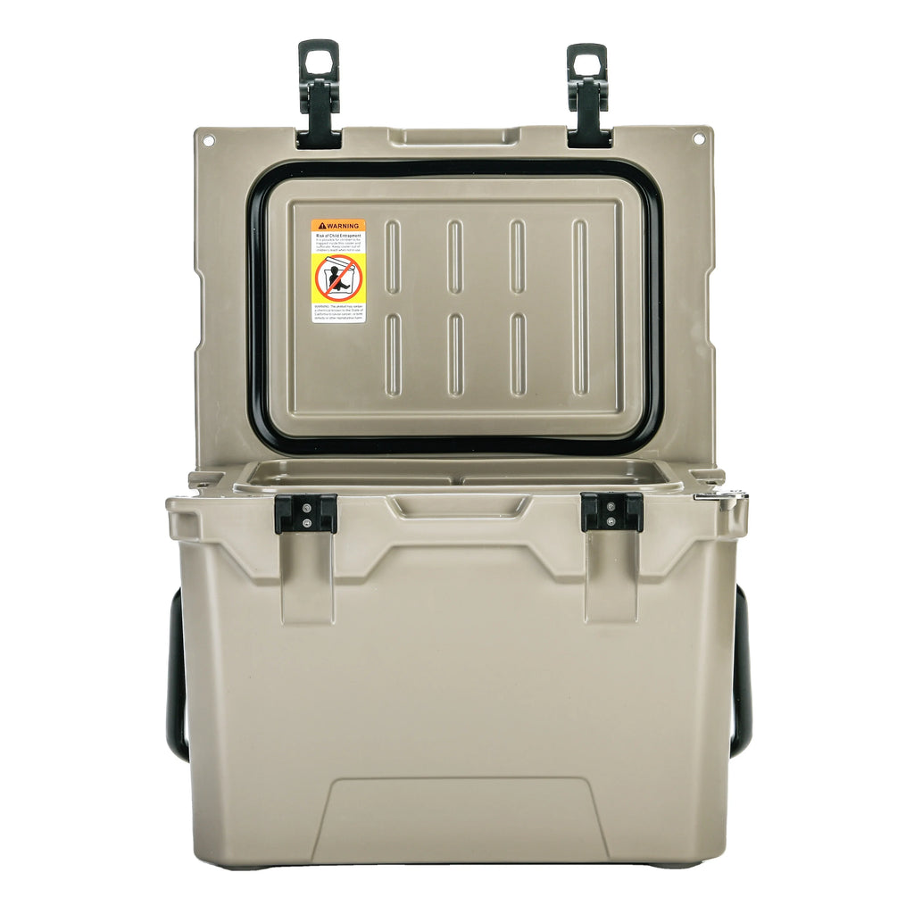 25QT Outdoor Portable Rotomolded Cooler With Aluminum Handle Heavy Duty Insulated Ice Chest For Fishing Picnic Food Storage