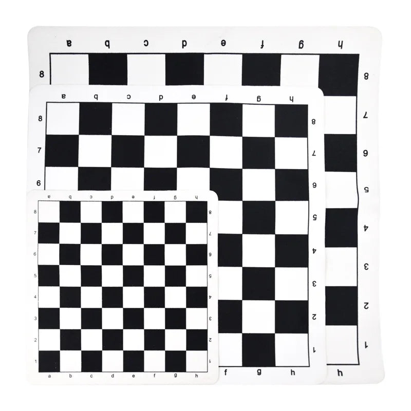 Foldable International Chess Board - 34cm/13.39inch 43cm/16.93inch Leather Fleece Game Chess QLYX01
