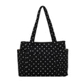 CEEKAY Small Dot Soft Canvas Hobo Bag Rectangular Open Top Multi Compartment Lightweight Ladies Casual Daily Hand Tote Purse