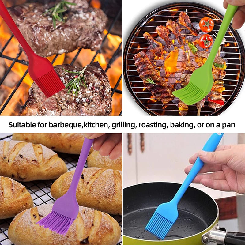 Upgraded silicone brush, heat-resistant, suitable for baking, grilling, and barbecuing, household appliance