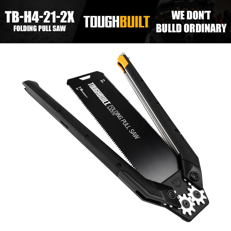 TOUGHBUILT TB-H4-21-2X Folding Handle Japanese-Style Wooden Hand Saw Manual Panel Saw Landscape Saw