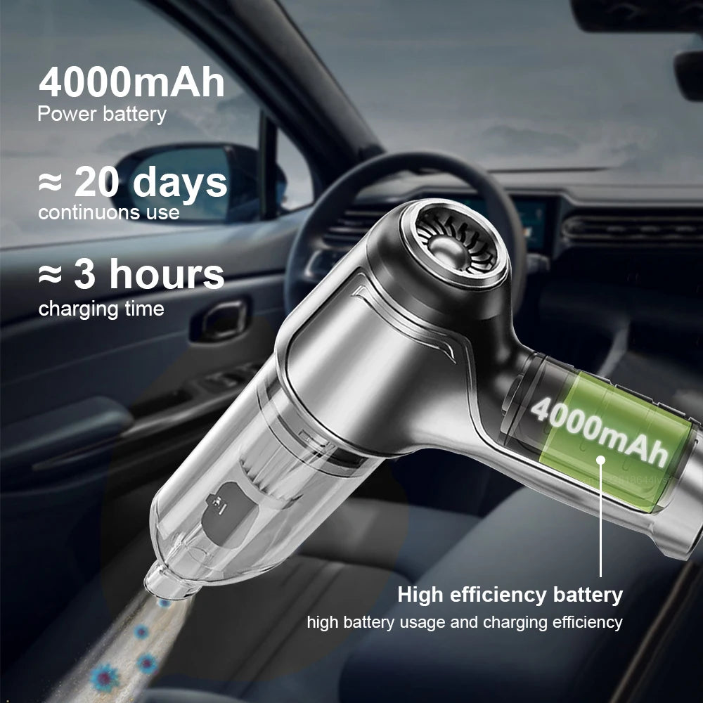 Car Vacuum Cleaner Wireless Portable Vacuum Cleaner 95000PA Powerful Handheld Vacuum Cleaner High Power Mini Blower for Car Home