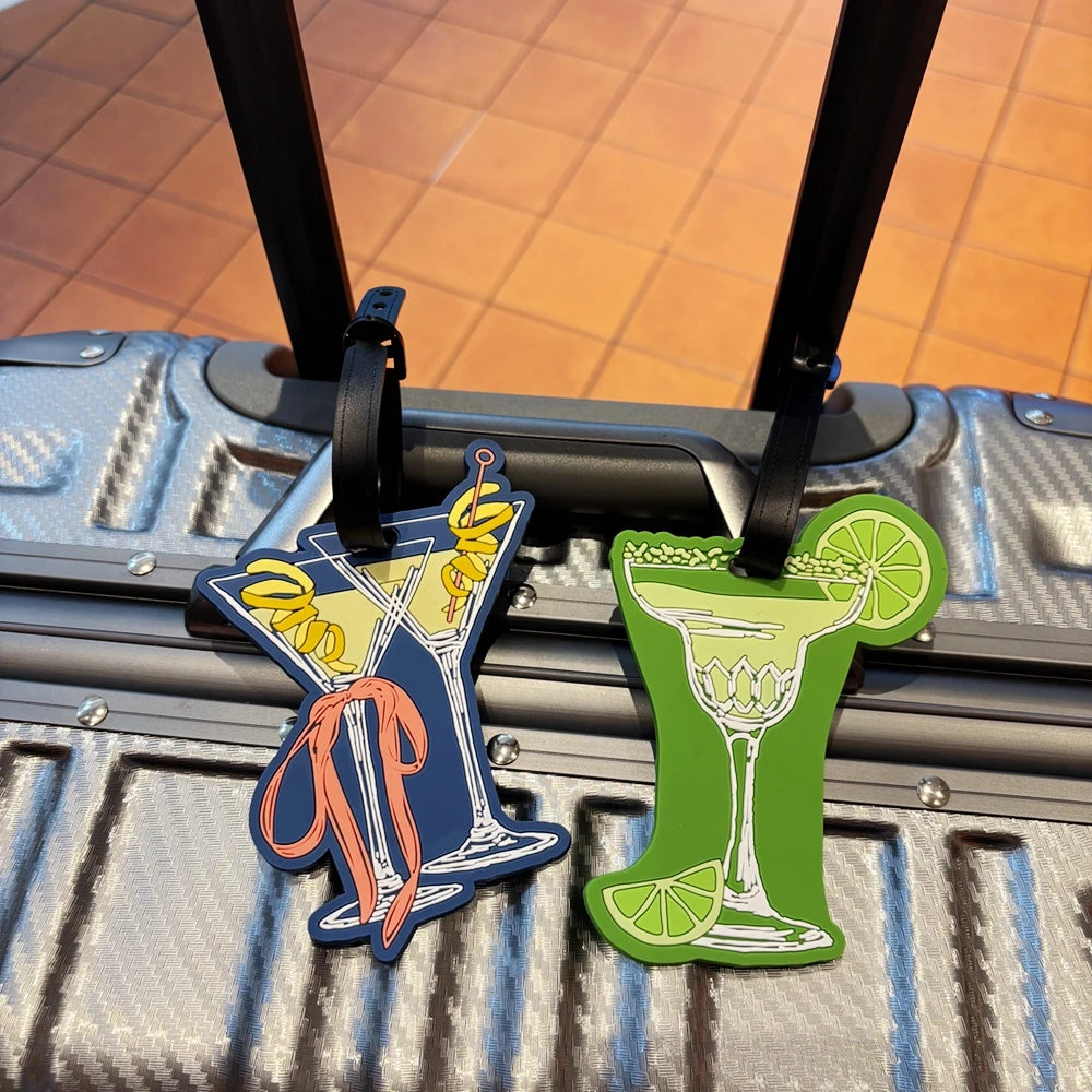 1Pc Animal High-Footed Cup Luggage Tag Can Write Name, Bag, Pendant, Graduation Season Travel Pendant, Gift, Airport Luggage Idea