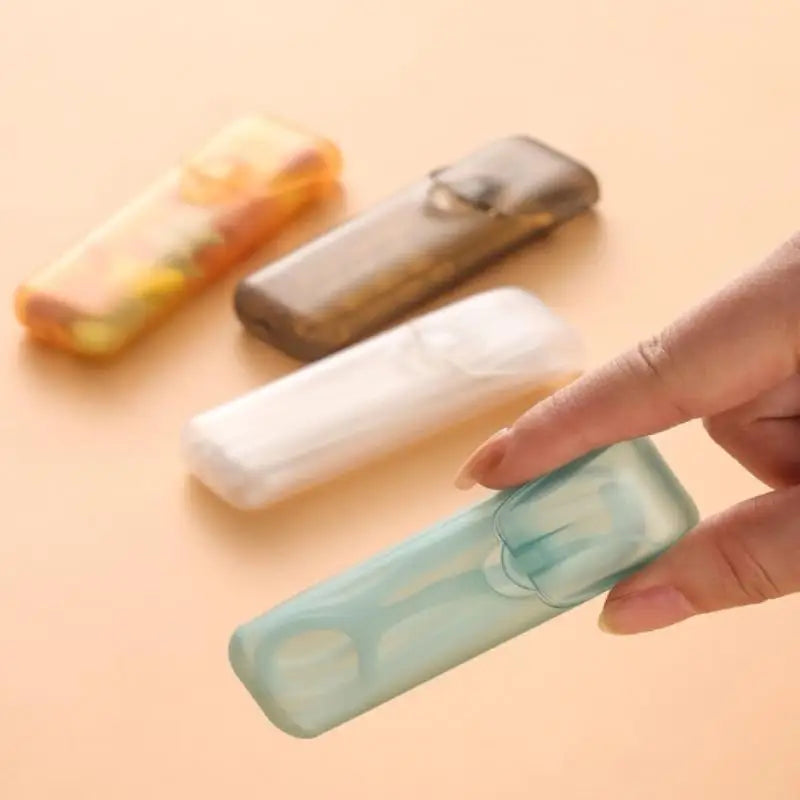 * New Sale Mini Storage Box Travel Portable Transparent Toothpick Cotton Swab Box For Outdoor Travel Kitchen Restaurant Supplies