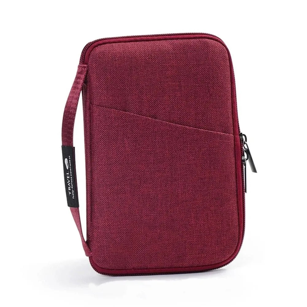 Travel Accessories Travel Wallet OX Cloth Ticket Holder Family Passport Holder Zipper Passport Protective Cover Document Case