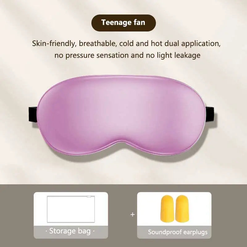Soft Silk Sleep Eye Mask Light Blocking Breathable Eye Protection Zero Eye Pressure Adjustable Strap Skin-friendly Eye Covers