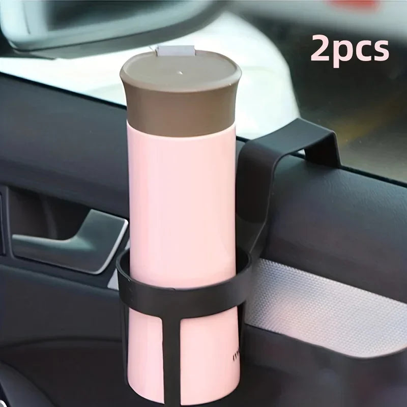Black 2pcs Drinks Mug Car Holder Car Cup Holder Car Storage Rack Beverage Holder Portable Cup Holder