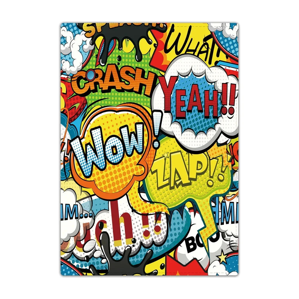 Travel Passport Holder Cover Graffiti Art Pattern Wallet Transparent  ID Card Holders Business Credit Card Holder Case Pouch