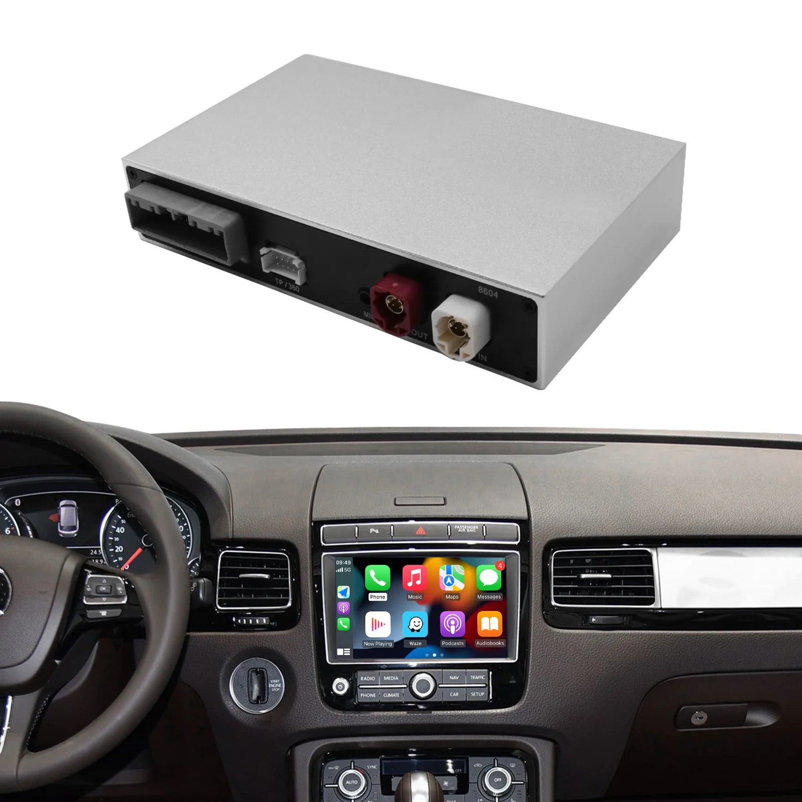 CarPlay wireless Android Auto for VW Touareg, 8 “ display, mirror, car playback, AirPlay limitation, RNS850, 2010-2018