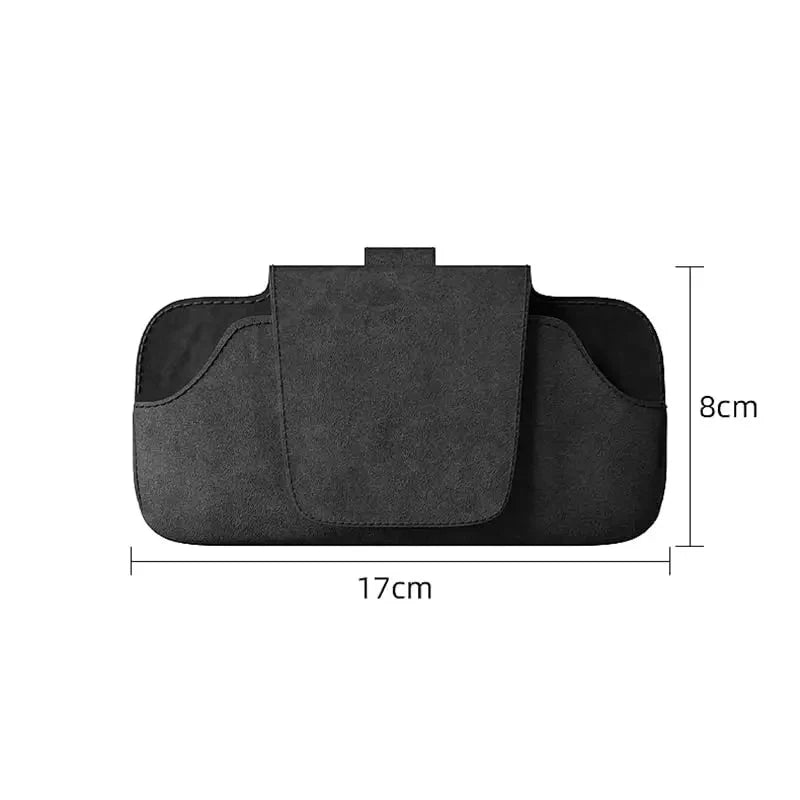 Universal Car Sun Visor Eyeglasses Holder Anti-Scratch Lining Glasses Organizer Accessory