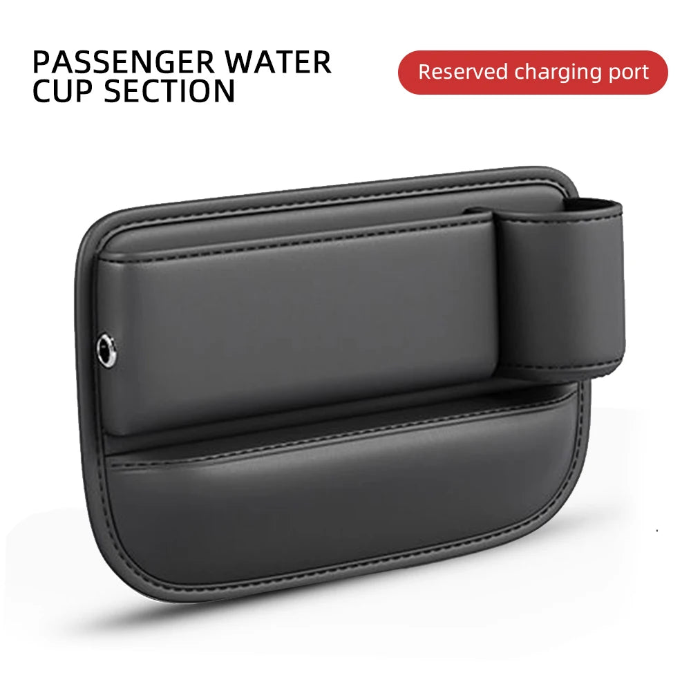 Car Seat Gap Water Cup Holder Leather Universal Crevice Side Storage Box Driver Front Auto Seat Gap Filler Organizer In the Car