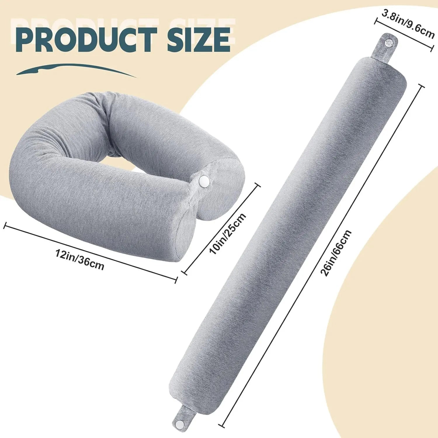 Twist Memory Foam Travel Pillow Neck Pillows with Storage Bag Chin Shoulder Support for Sleeping Bed Traveling Train Office Home