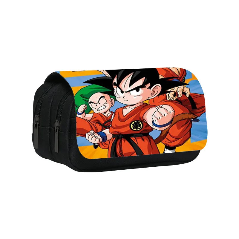 Dragon Ball Goku Anime Pencil Case Big Pencil Bags Stationery Pen Case For Boys Trousse Double Layer School Pencil Case