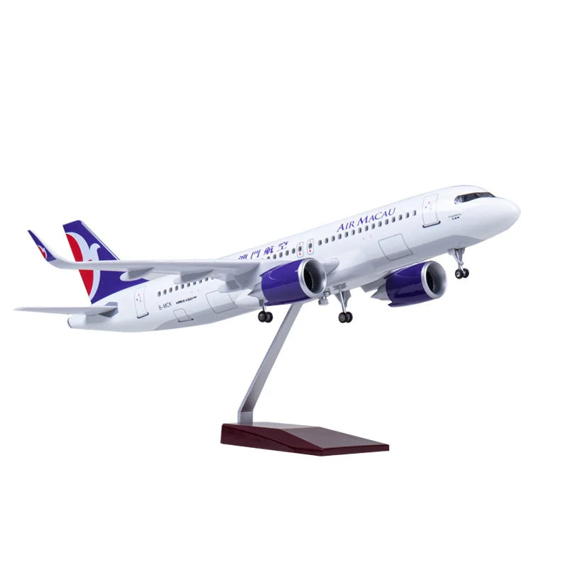 47cm Model Airplanes A320NEO Series 1/80 Scale Aircraft Resin Toy Planes Aviation Miniature Souvenir Plane Toy Christmas Gifts