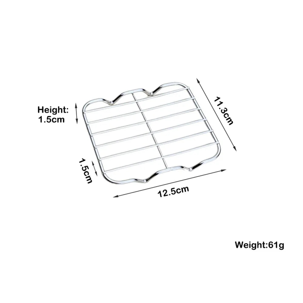 Stainless Steel Grill Plate Barbecue Cooking Mesh Shelf Non-stick Cooling Rack BBQ Tray Baking Tray