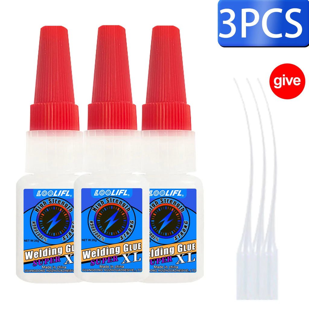 LOOLIFL50g High Strength Welding Oily Super Glue Universal Clear Non-Marking Repair Adhesive Instant Glue Strong Fast SuperGlue
