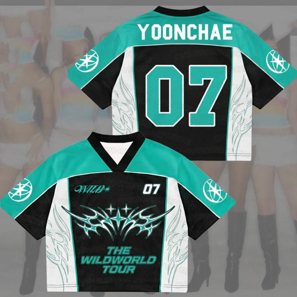 Summer Men's Women's Concert Outfit Katseye The Wild World Tour Jersey Gifts For Fans Fans Gift Short Sleeve Casual T-shirt Tops