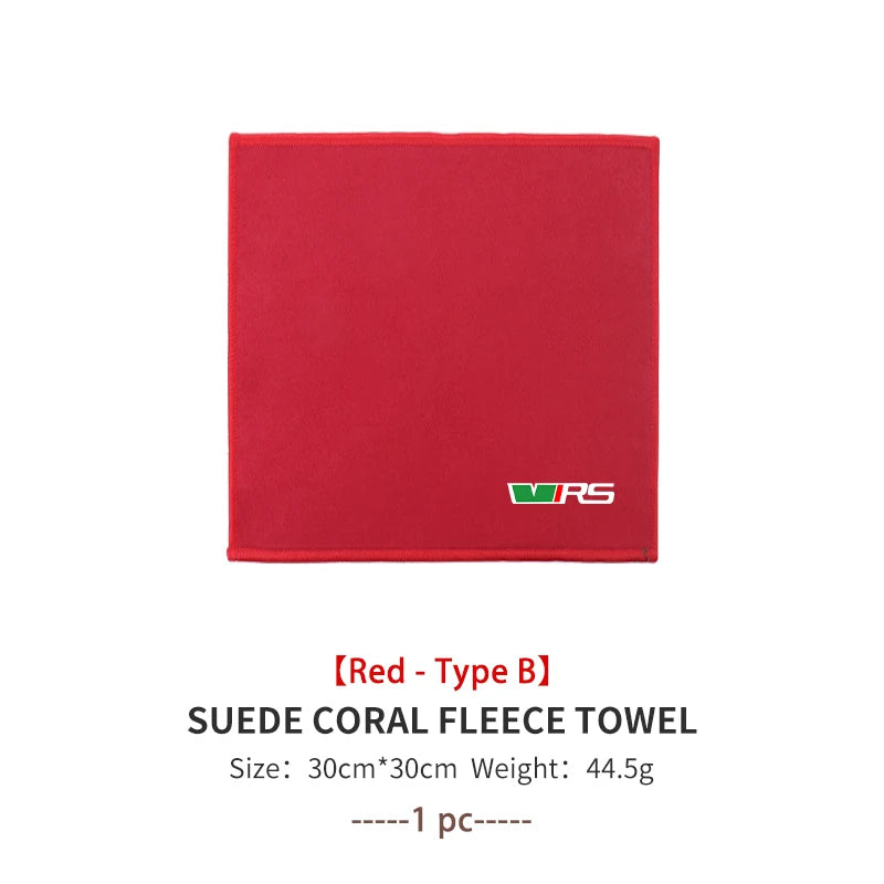 Super Absorbent Car Drying Towel Coral Velvet Cleaning Cloth For Skoda VRS Octavia 1 2 3 Rapid Kodiaq Karoq Fabia Kamiq Superb