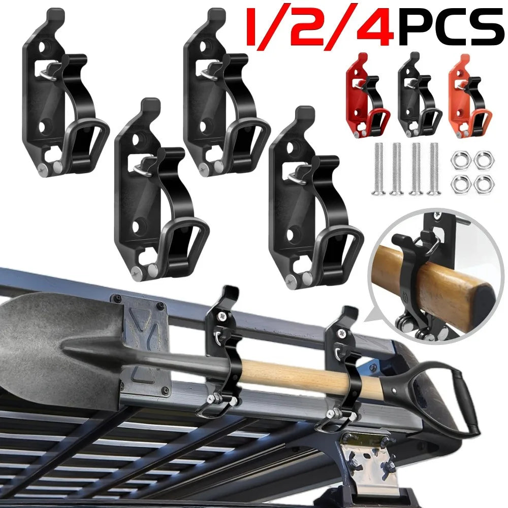 1/2/4PCS Tool Fixing Bracket Car Roof Luggage Rack Shovel Mount Clamps Kit Wall Mounting Quick Release Clamps Car RV Accessories
