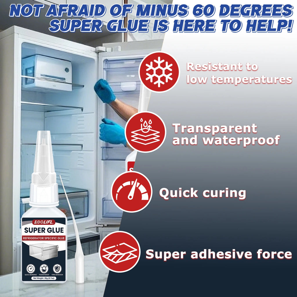 Super Glue, Quick Drying Glue, Suitable For Refrigerators And Freezers, Glass, Acrylic, Plastic, Cold Resistant, Antifreeze