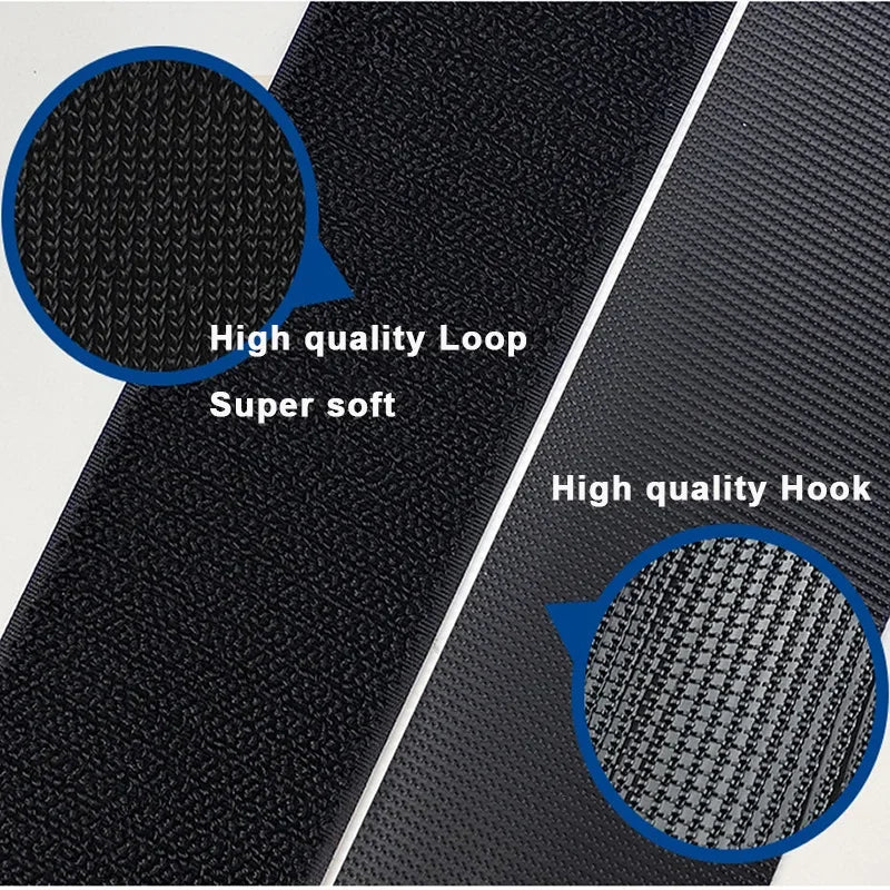 1M Sew on Hook and Loop Fastener Tape Non Adhesive Super Soft Loop Fabric Tape for Crafts DIY Sewing 20/25/30/38/50/100mm Wide