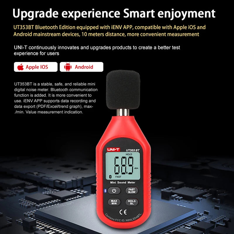 UNI-T Noise Meter UT353 UT353BT Sound Level Meter 30~130 dB Meter Decibel Meter Sound Detector Digital Sonometer