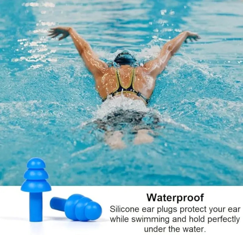 2-50Pcs Ear Plugs Sleeping Noise Cancelling Reusable Silicone Sound Block Earplugs Summer Waterproof Swimming Ear Plug with Box