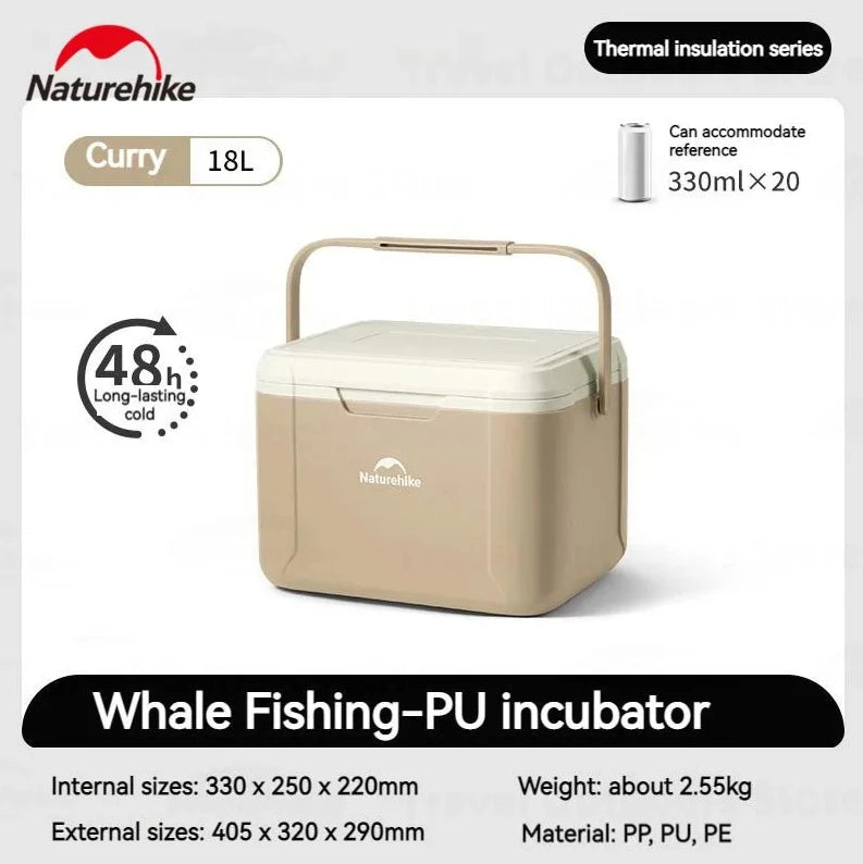 Naturehike 5L/18L Cooler Box 48h Cold Preservation Food-grade PP Material Mini Refrigerator Outdoor Picnic Camping Supplies