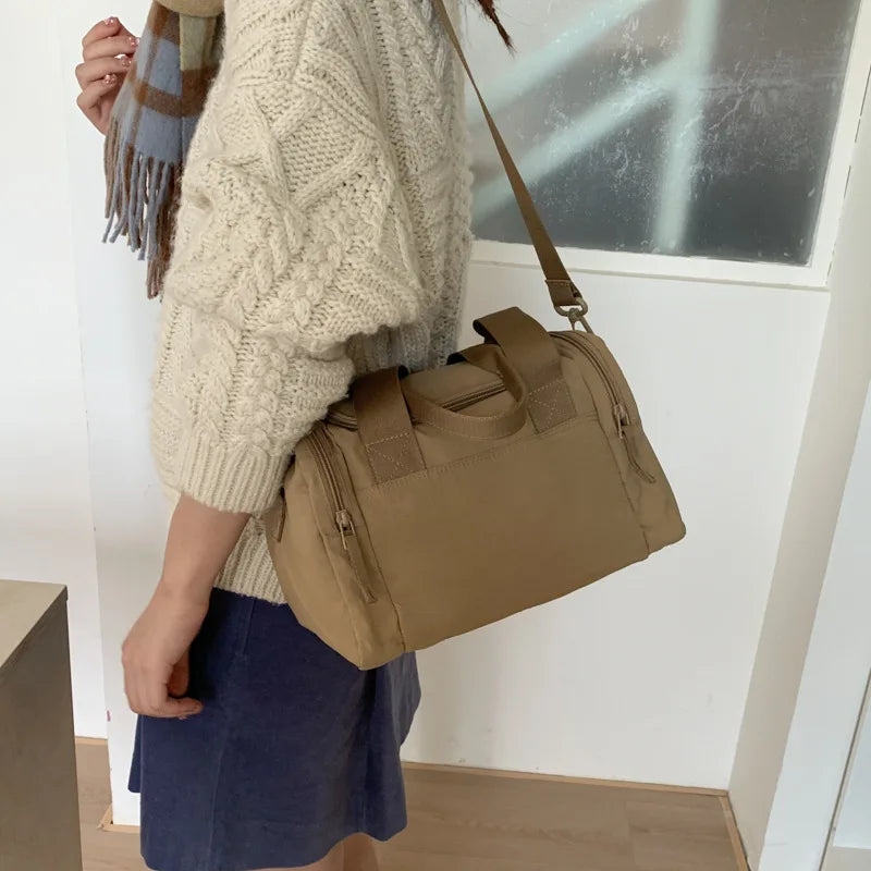 Large Capacity Commuting Crossbody Bags for Women Yoga Sports Shoulder Handle Bag Textured Casual and Versatile Bags for Travel