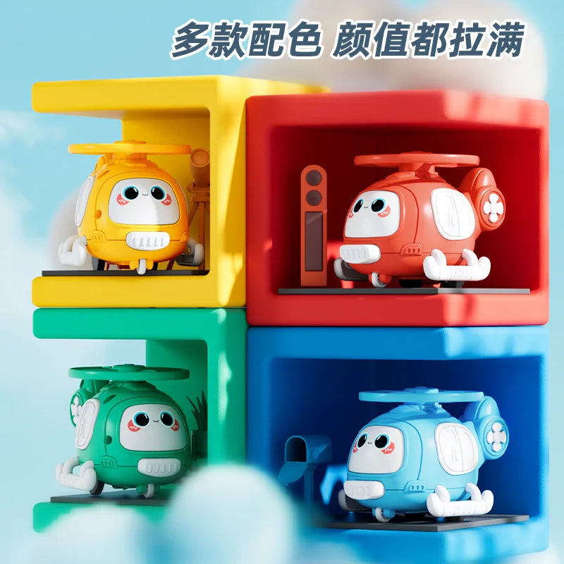Shooting bamboo dragonfly airplane toy, inertia rebound car, boy collision frisbee car, helicopter toy